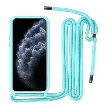 Picture of Silicone Back Cover  With Strap for Samsung Galaxy A02S/A03S - Color: Turquoise