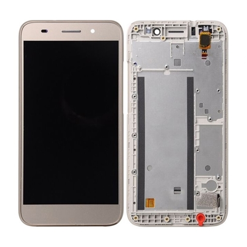 Picture of Complete LCD with Frame for Huawei Y3 2017 97070RBK (Service Pack) - Color: Gold