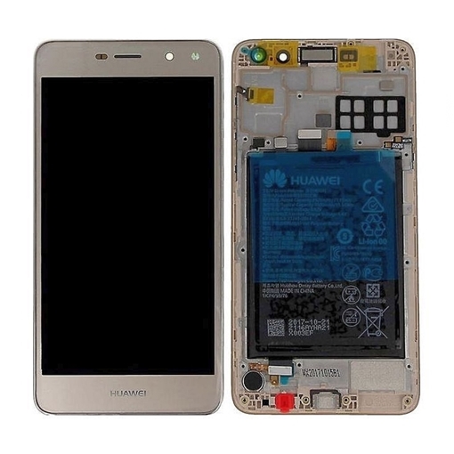 Picture of Complete LCD with Frame and Battery(Service Pack) for Huawei Y5 2017/Y6 2017 02351DMF - Color: Gold