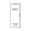 Lable 99012 260 Αυτοκόλλητες Ετικέτες σε Ρολό για Ετικετογράφο 89x36mm 1τμχ - Χρώμα: Λευκό