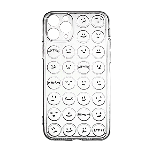 Picture of Silicone Case with Emoji for iPhone 11 Pro - Color: Clear