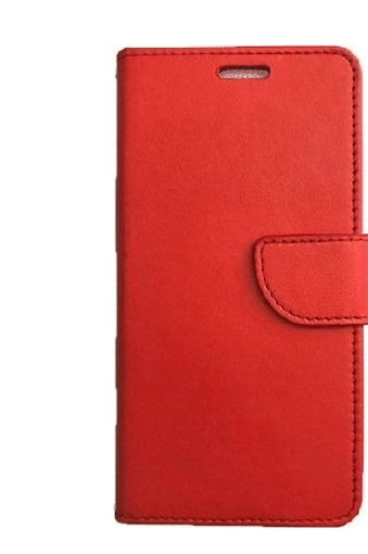 Picture of Leather Book Case with Clip for Samsung  A125F Galaxy A12 - Color: Red