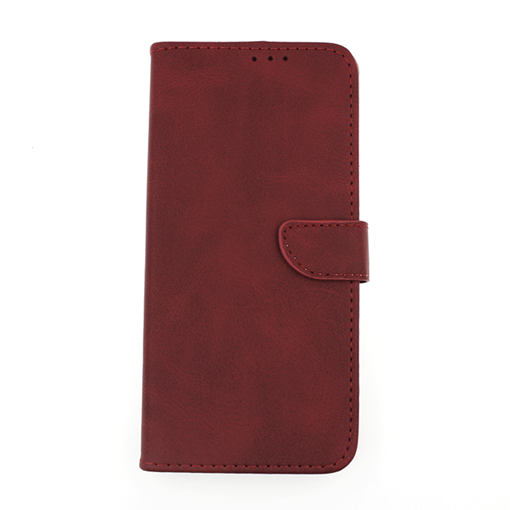 Picture of Leather Book Case with Clip For Realme C21 - Color : Bordo