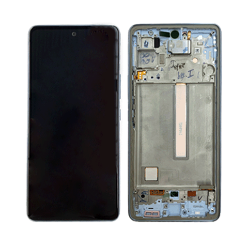 Γνήσια Οθόνη LCD με Μηχανισμό Αφής και Πλαίσιο για Samsung Galaxy A53 5G A536F GH82-28025B/GH82-28024B - Χρώμα: Λευκό