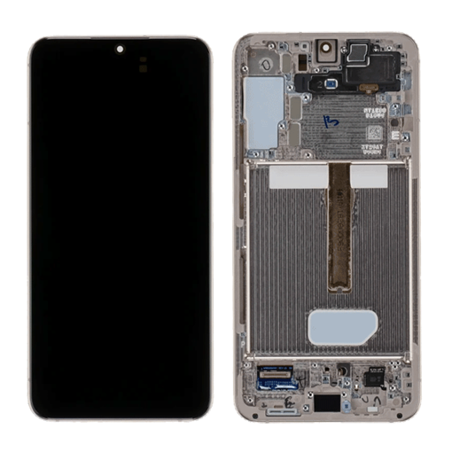 Γνήσια Οθόνη LCD με Μηχανισμό Αφής και Πλαίσιο για Samsung Galaxy S22 Plus (S906) GH82-27500D -Χρώμα: Ροζ Χρυσό