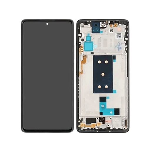 Picture of Display Unit with Frame for Xiaomi Mi 11T Pro 5600040K3S00 (Service Pack) - Color: Silver