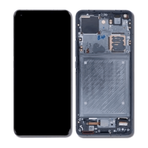 Γνήσια Οθόνη LCD με Μηχανισμό Αφής και Πλαίσιο για Xiaomi Mi 11 Ultra 56000300K100 (Service Pack) - Χρώμα: Μαύρο