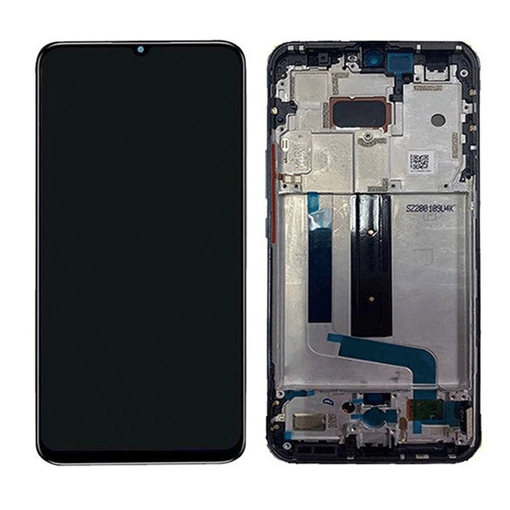 Γνήσια Οθόνη LCD με Μηχανισμό Αφής και Πλαίσιο για Xiaomi Mi 10 Lite 56000400J900 (Service Pack) - Χρώμα: Μαύρο