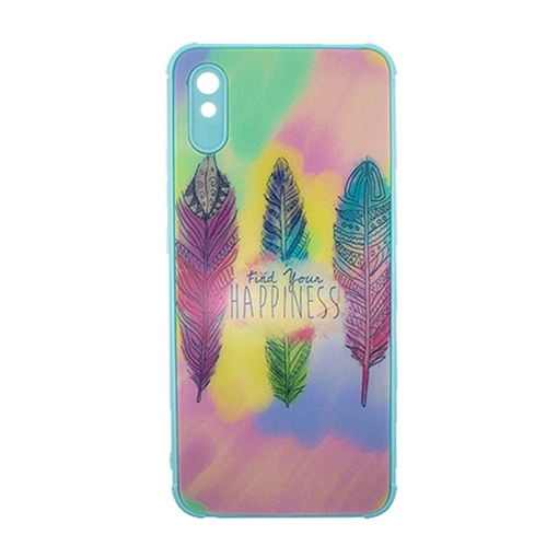 Picture of Silicone Back Cover Xiaomi Redmi 9A/9i/9AT- Color: Light Blue With Feathers