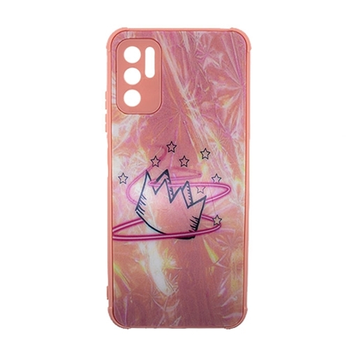 Picture of Silicone Back Case For Xiaomi Redmi Poco M3 Pro 5G - Color: Light Pink With A Crown