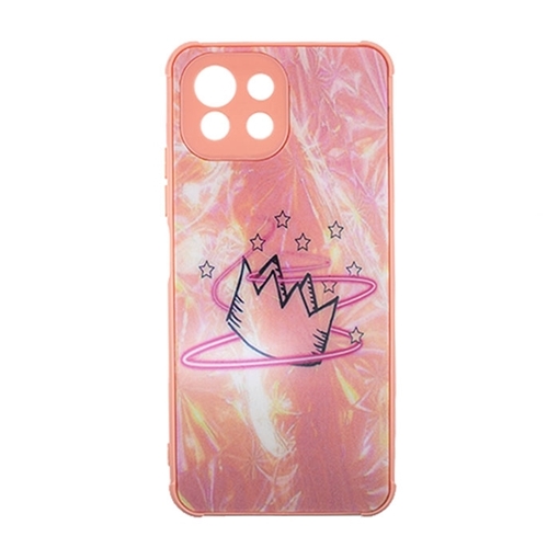 Picture of Silicone Back Case For Xiaomi Mi 11 Lite 5g Color Light Pink With A Crown