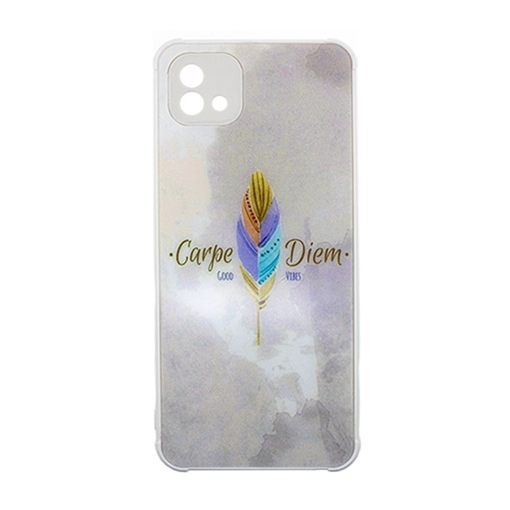Picture of Silicone Back Cover For Realme C11 2021  - Color: White With A Colored Feather