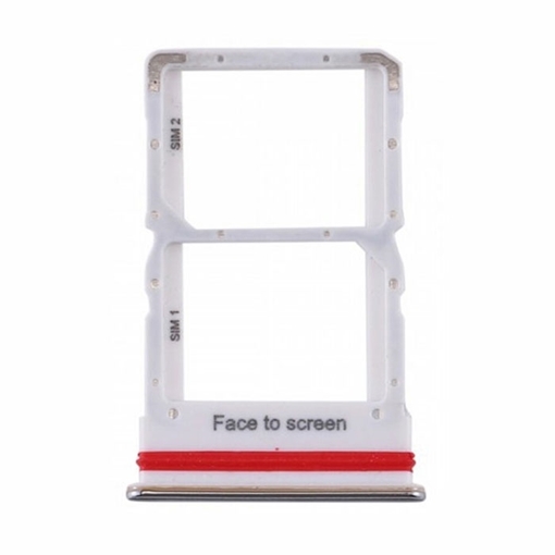 Υποδοχή κάρτας Dual SIM Tray για Xiaomi Mi Note 10 Lite  - Χρώμα: Λευκό