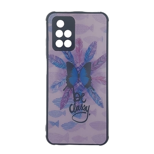 Picture of Silicone Back Cover For Xiaomi Redmi 10 - Color: Purple With A Butterfly