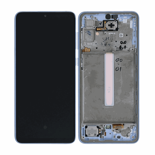 Γνήσια Οθόνη LCD με Μηχανισμό Αφής και Πλαίσιο για Samsung Galaxy A33 5G 2022 (A336B) GH82-28143C - Χρώμα: Μπλε