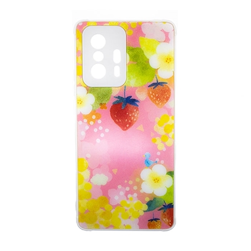 Picture of Silicone Back Cover For Xiaomi MI 11T 5G - Color: Pink With Strawberries