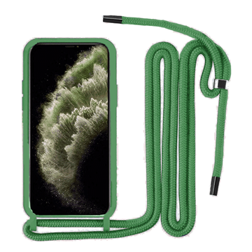 Picture of Back Cover Silicone With Strap For  Xiaomi Redmi 10C - Color: Dark Green