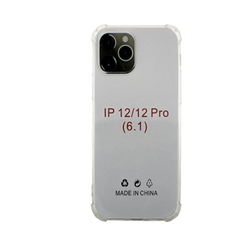 Θήκη Πλάτης Σιλικόνης Anti Shock 1.5mm για iphone 12 Pro 6.1  - Χρώμα: Διαφανές