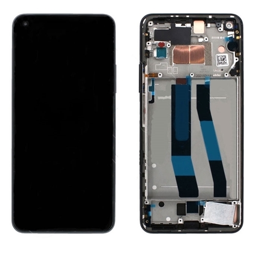 Γνήσια Οθόνη LCD με Μηχανισμό Αφής και Πλαίσιο για Xiaomi Mi 11 Lite 5G NE 5600030K9D00 (Service Pack) - Χρώμα: Μαύρο