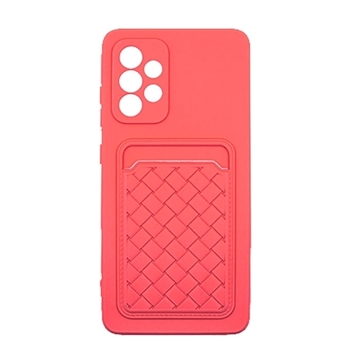 Εικόνα της Θήκη Πλάτης Σιλικόνης με Υποδοχή Κάρτας για Samsung Galaxy A52 - Χρώμα : Ροζ