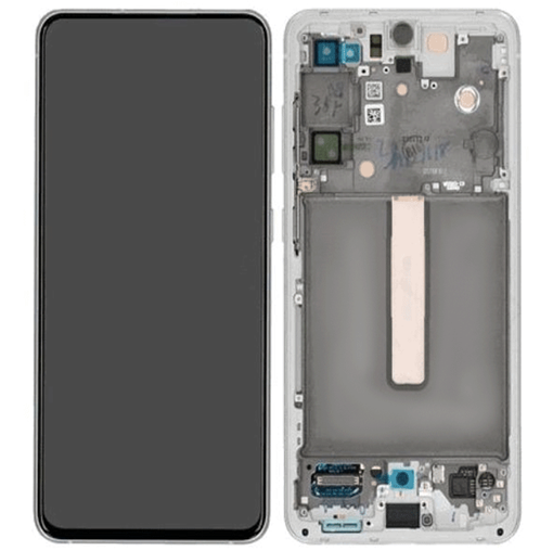 Γνήσια Οθόνη LCD με Μηχανισμό Αφής και Πλαίσιο για Samsung Galaxy S21 FE (G990B) GH82-26414B  -Χρώμα: Άσπρο