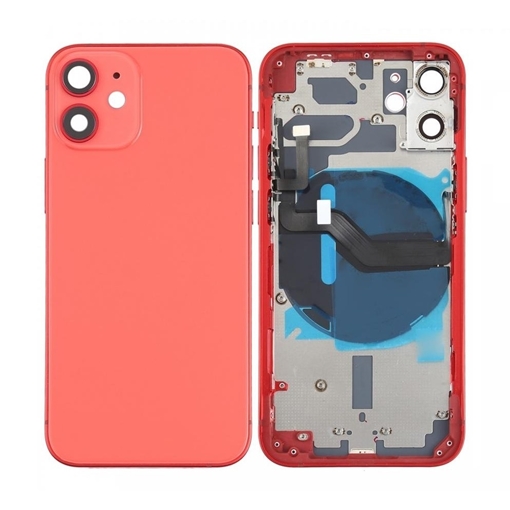Πίσω Καπάκι με Πλαίσιο (housing) για Apple iPhone 12 Mini - Χρώμα: Κόκκινο