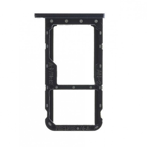 Γνήσια Υποδοχή κάρτας Dual SIM και SD Tray για Huawei P20 Lite 51661HKK - Χρώμα: Μαύρο