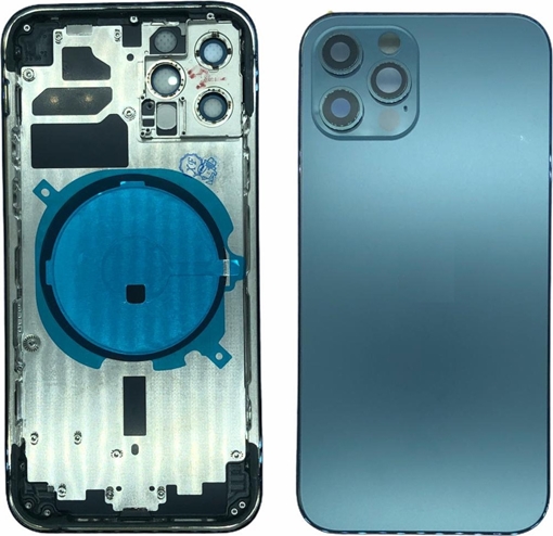 Πίσω Καπάκι με Πλαίσιο (HOUSING) για Apple iPhone 12 Pro - Χρώμα: Μπλε