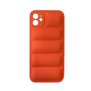 Picture of Silicone Back Cover wavy for Apple IPhone 11 - Color: Orange