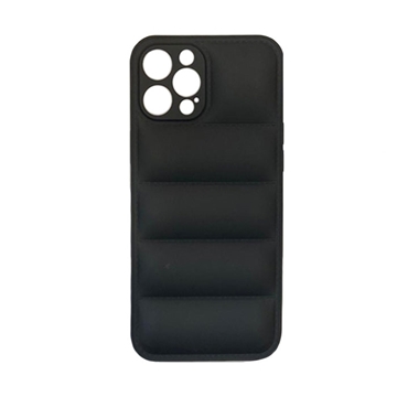 Picture of Silicone Back Cover wavy for Apple IPhone 12 Pro Max - Color: Black