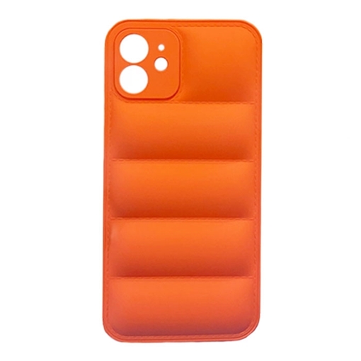 Picture of Silicone Back Cover wavy for Apple IPhone 12 - Color: Orange