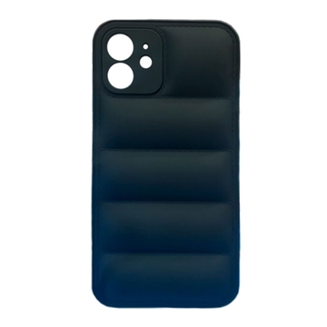 Picture of Silicone Back Cover wavy for Apple IPhone 12 - Color: Black