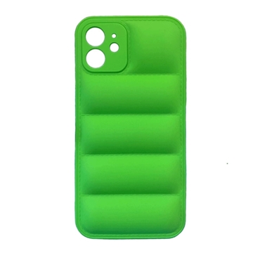 Picture of Silicone Back Cover wavy for Apple IPhone 12 - Color: Green