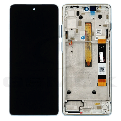 Γνήσια Οθόνη LCD με Μηχανισμό Αφής και Πλαίσιο για Motorola Moto G200 5G (XT2175) 5D68C20079- Χρώμα: Mαύρο