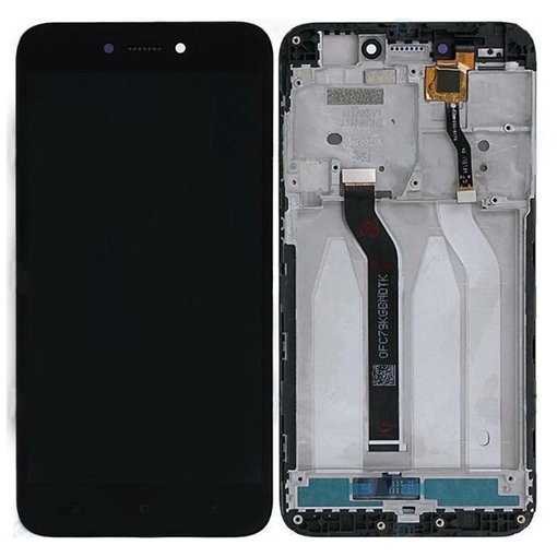Picture of Display Unit with Frame for Xiaomi Redmi 5A (Service Pack) 5606100180B6 - Color: Black