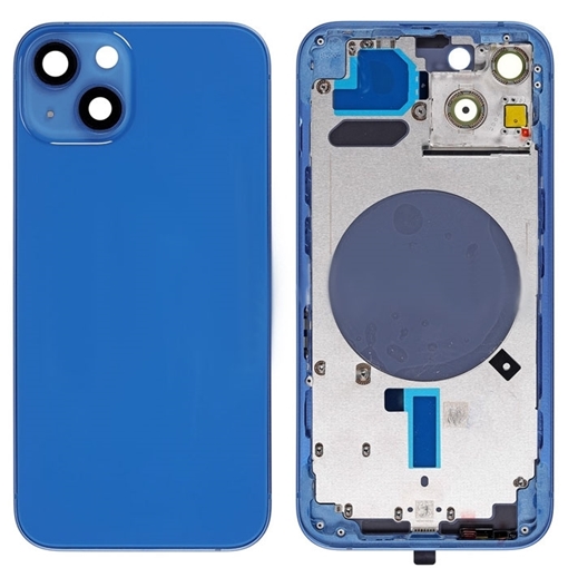 Picture of Back Cover with Frame (housing) for Apple iPhone 13 Mini - Color: Blue