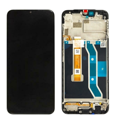 Picture of Original LCD Display With Touch Mechanism and Frame for Realme 7i (Service Pack) 4905315 - Color: Black
