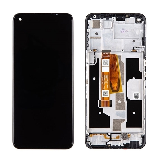 Picture of Original LCD Display With Touch Mechanism and Frame for Realme 9i (Service Pack) 4909568 - Color: Black