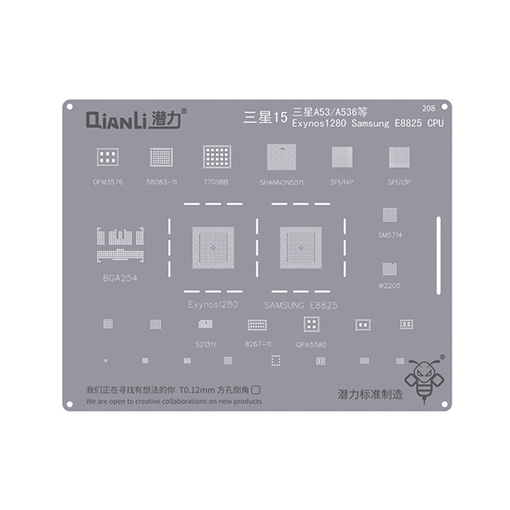 Qianli Stencil QS208  Exynos1280 & E8825 CPU για Samsung Galaxy A53 5G