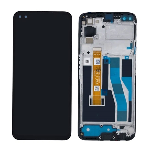 Picture of Original LCD Display With Touch Mechanism and Frame for Realme 6 pro (Service Pack) 4903696 - Color: Black