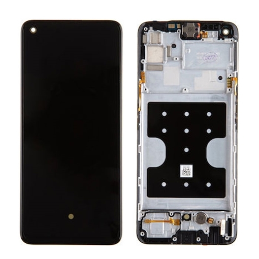 Picture of Original LCD Display With Touch Mechanism and Frame for Realme 7 Pro (Service Pack) 4904996 - Color: Black