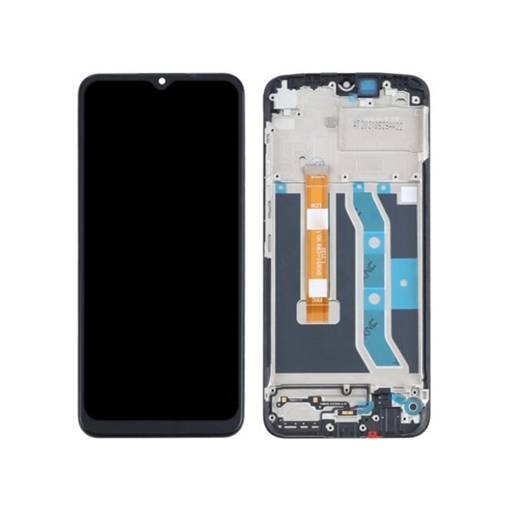 Picture of Original LCD Display With Touch Mechanism and Frame for Realme C21y (Service Pack) 4908747 - Color: Black