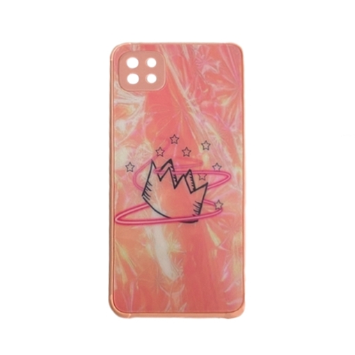 Picture of Silicone Back Case for Samsung Galaxy A22 5G - Color: Light Pink With Crown