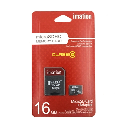 Imation Micro SD Memory Card with Adapter 16GB