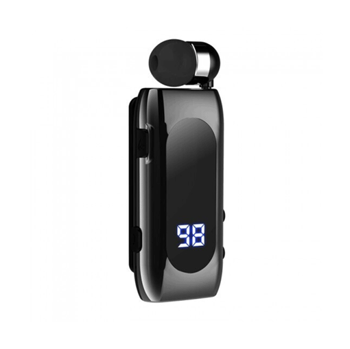 Bluetooth Borofone K58 Ακουστικό με Επεκτεινόμενο Καλώδιο Clip-On Retractable Headset - Χρώμα: Μαύρο