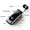 Bluetooth Borofone K58 Ακουστικό με Επεκτεινόμενο Καλώδιο Clip-On Retractable Headset - Χρώμα: Μαύρο