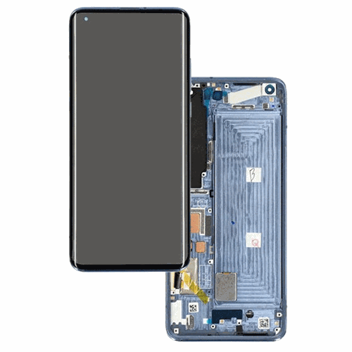 Γνήσια Οθόνη LCD με Μηχανισμό Αφής και Πλαίσιο για Xiaomi Mi 10 5G 56000J00J200 (Service Pack) - Χρώμα: Γκρι
