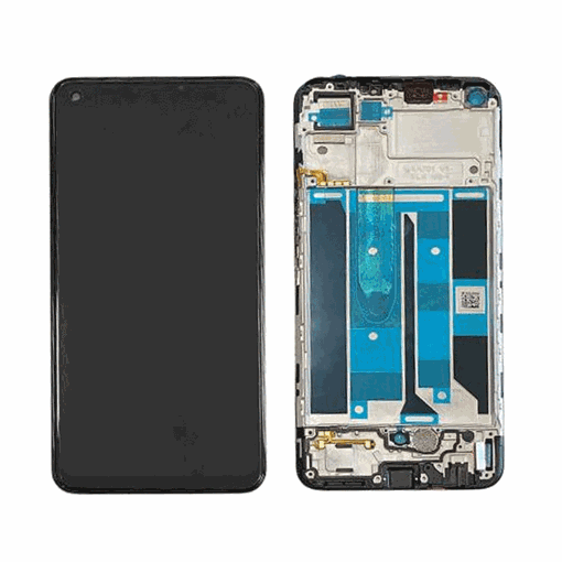 Picture of Original LCD Display With Touch Mechanism And Frame For Realme 8 4G (Service Pack) 4906919 - Color: Black