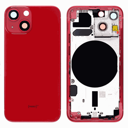 Πίσω Καπάκι με Πλαίσιο (housing) για Apple iPhone 13 Mini - Χρώμα: Κόκκινο