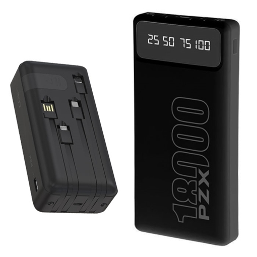 PZX Power Bank C163 με 1 Θύρα USB 18000mah -Χρώμα: Μαύρο